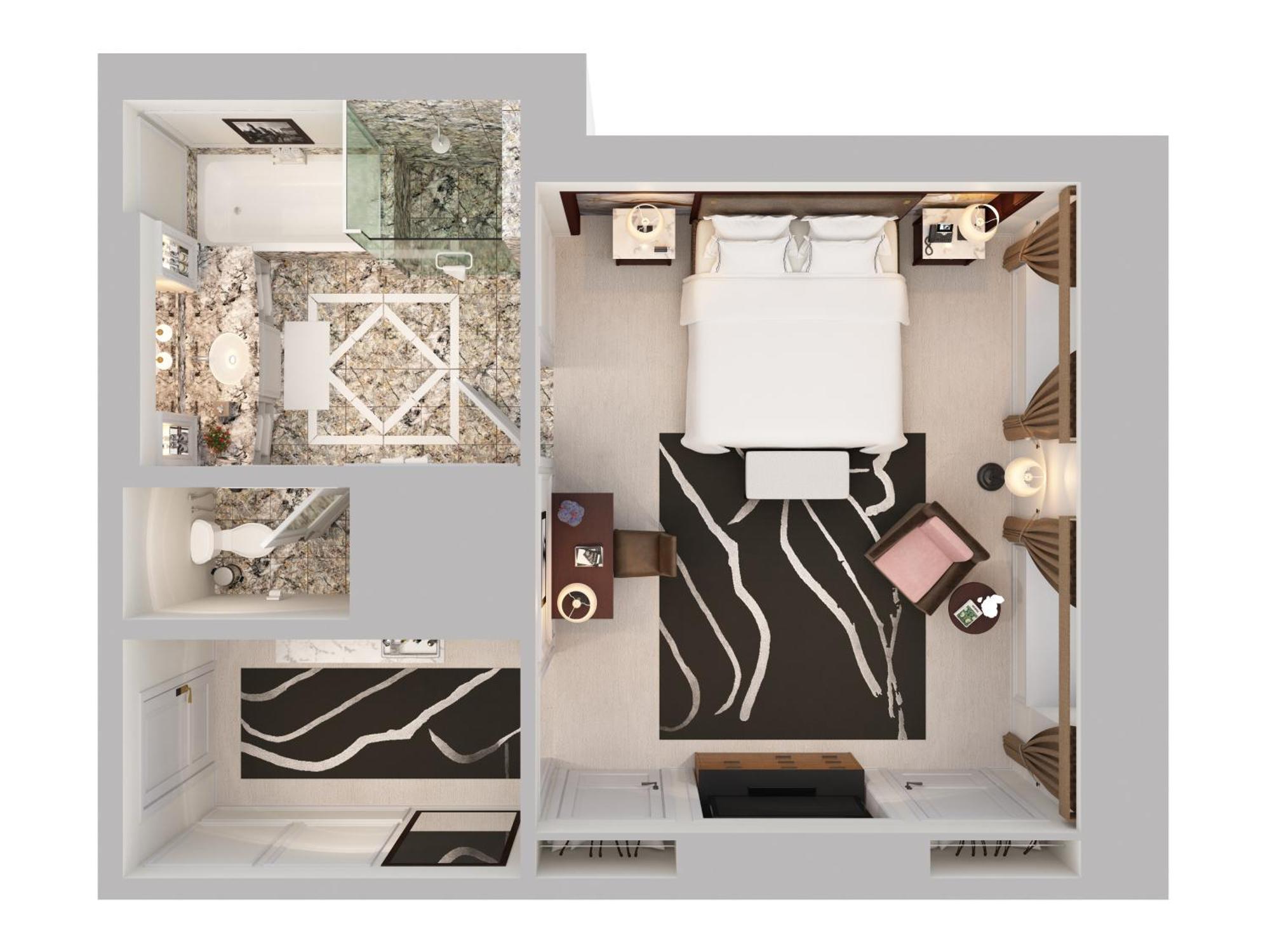 King Room Avenue View Adapted Tub Mobility Accessible